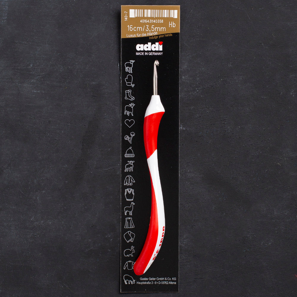 Addi Swing 3,5mm 16cm Kırmızı Ergonomik Yün Tığ - 140-7